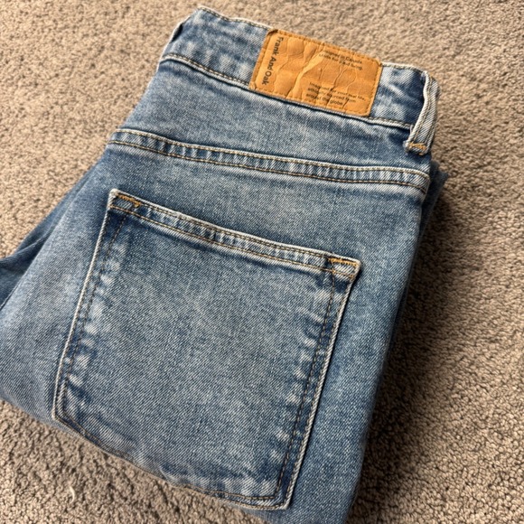 Frank and Oak Women's 27 Jeans Straight Leg Light Wash - Picture 2 of 7